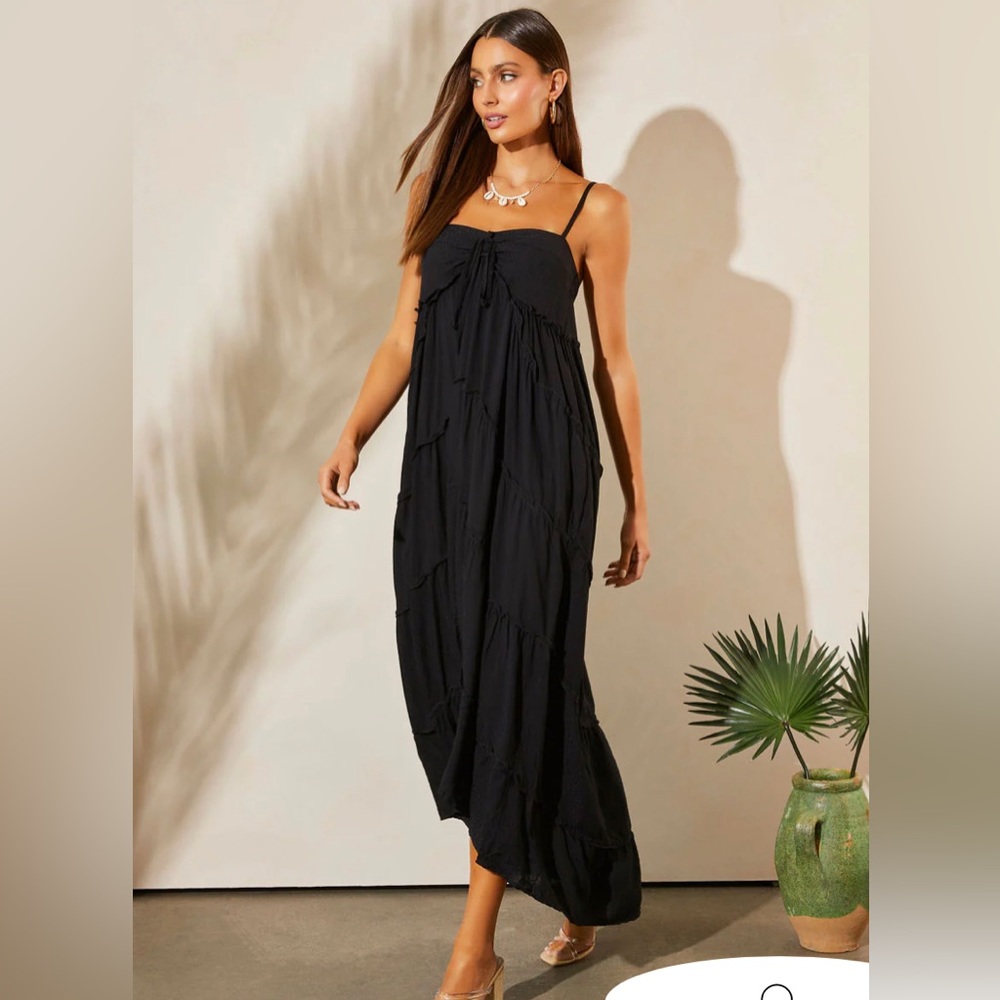 VICI Pocketed high low maxi dress